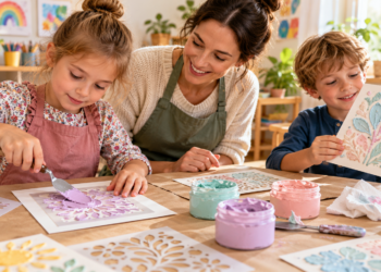 Basteln mit Strukturpasten: Was bei der Arbeit mit Kindern zu beachten ist